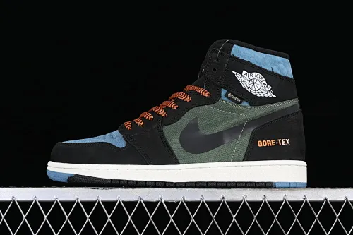 All categories Air Jordan Jordan series basketball shoes Air Jordan 1 High Air Jordan 1 Element "Gore-Tex" AJ1 Joe 1 black green silver hook high top basketball shoes DB2889-003